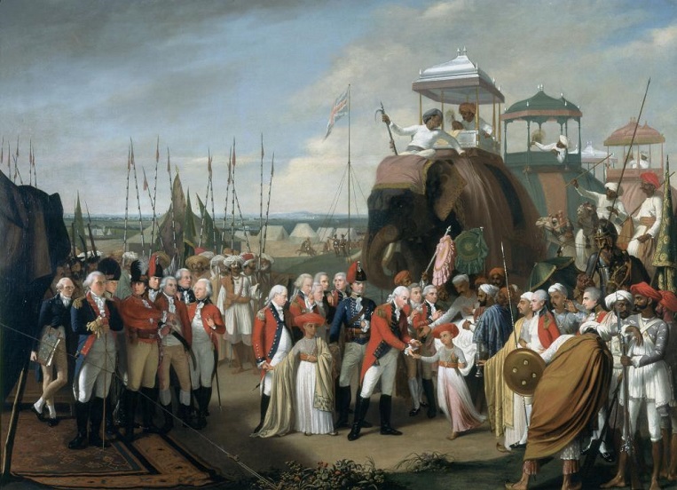 The Reception of the Mysorean Hostage Princes by Marquis Cornwallis, 26 February 1792, Robert Home (1752-1834), National Army Museum, London, NAM. 1976-11-86-1